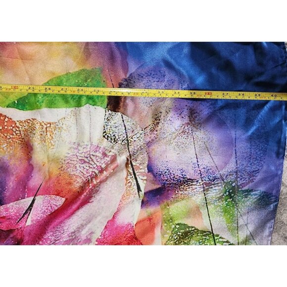 Poncho Shirt blouse Multicolor artsy Womens Lightweight summer vacation vibrant - Picture 4 of 4